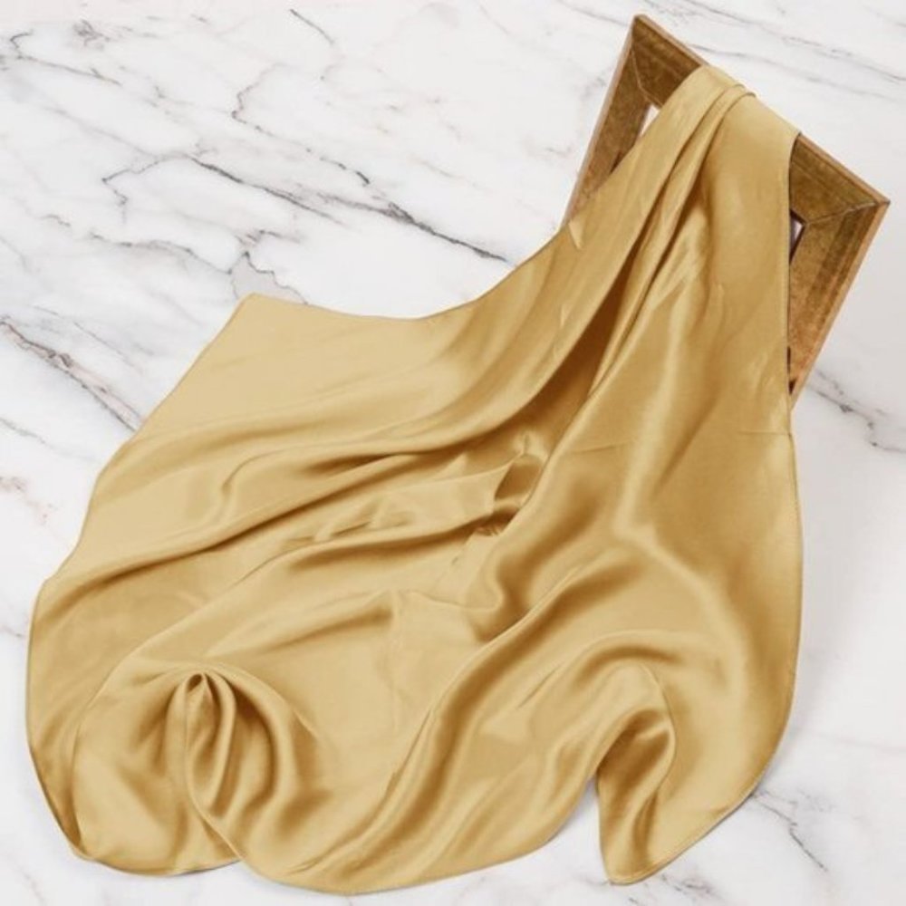 Satin Shawls Wraps Gold